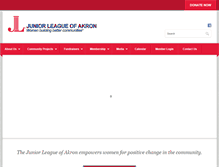 Tablet Screenshot of juniorleagueakron.org